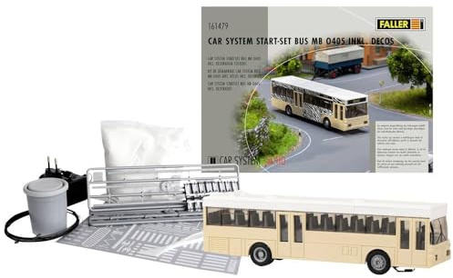 Faller 161479 bilsystem startset buss MB O405 inkl. dekos, flerfärgad
