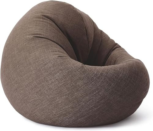 Lumaland Sitzsack Drops: runder Sitzsack (300 L) mit 2-in-1-Funktion für bequemes Sitzen & Liegen | Der Doppelagent für Relax-Momente in- & Outdoor I Mit anpassungsfähiger EPS-Füllung | Ø 120 x 75 cm