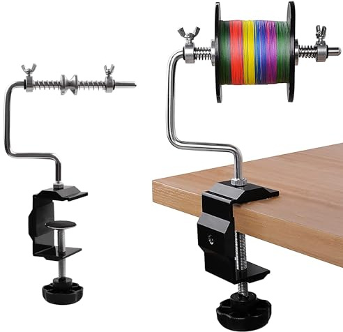 OROOTL Angelschnur Aufspulgerät Spooler Schnurspulgerät mit Einstellbare Klemme Spin Angelschnur Zähler Angelrollen Spulgerät Stabiles Spooling Station System…