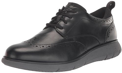 Nunn Bush herr Stance Wingtip Brogue detalj lätt bekväm Lace Up Oxford, svart, 43 EU, svart, 43 EU