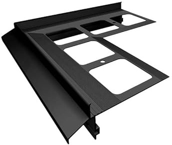 Renoplast® Aluminium Ecke 90° für Traufprofil K40 Graphit | Fertigstellung von Terrassen und Balkonen | Fliesenböden auf Klebemörtel | Wasser ablaufsysteme Winkelprofil | Korrosionsschutz