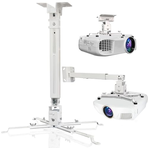 Solarsea Ceiling Projector Mount, Universal Height Adjustable with 25.5-inch Expansion Arm, Suitable for Home and Office