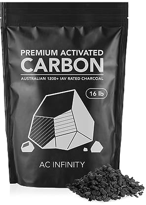 AC Infinity Premium Activated Carbon, 7.3 kg, Australian Charcoal Supply | Replacement for 100mm, 150mm, & 200mm Refillable Carbon Filters Air Filtration Odor Scrubbing Grow Tents Hydroponics Aquarium