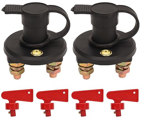 Interruttore Staccabatteria con Chiavi Interruttore di Spegnimento Batteria 12V-24V Isolatore Interruzione Alimentazione per ATV Spegnimento On/off Interruttore Principale