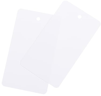 QUARKZMAN tomma vattentäta plastfraktetiketter med öljetter, tomma etiketthängen, ventilmärkning, utomhusmärkning, 5 x 9 cm/1,97 x 3,54 tum, förpackning med 200 stycken, vit