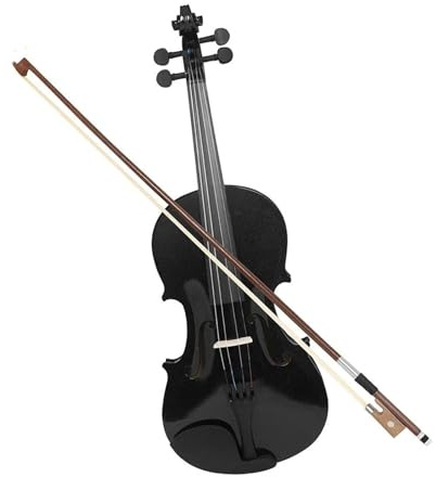 Geige Violine Schwarz Massivholz Violinenset