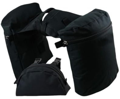 harayaa Sattelhorntaschen-Set, Knaufhorntaschen, Langstreckenreiten, praktische Outdoor-Leichtgewicht-Mode-Pferdesatteltasche, Horntasche, Schwarz