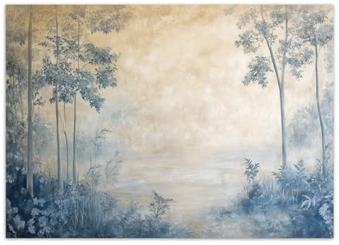 Feeby - 3d Tapete - 450x315cm - Fototapete Schlafzimmer - Wald im Nebel - Deko Wohnzimmer - Wallpaper - Wand Deko - Wandtapete - Wandbild XXL - Tapete - Wanddeko - Vliestapete - Wandbilder