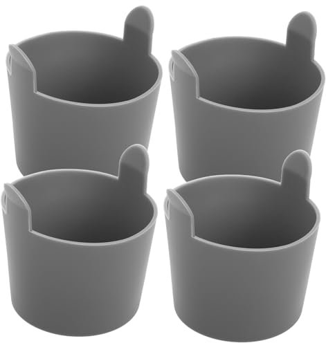 Angoily Moldes de Silicona para Huevos Escalfados 4 Piezas Tamaño Mediano Resistente al Calor para Freidora de Aire Reutilizables Aptos Horno Cocina Hogar