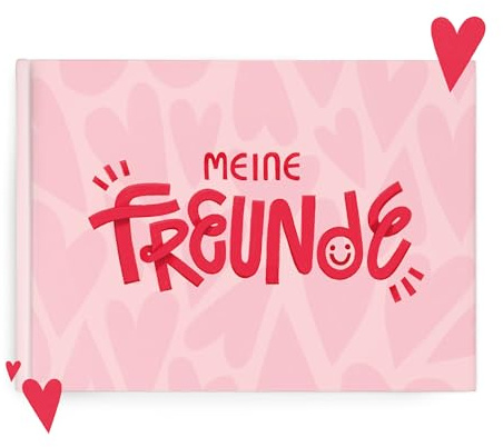 mintkind Freundebuch Grundschule Herzen – Kreatives Erinnerungsbuch mit Ausmalbildern, Fragen & Platz für Fotos, Geschenk zur Einschulung Kinder