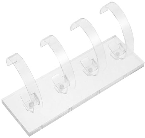 HOLIDYOYO Uhrenständer 3-lagiges Design aus Acryl mit Stabiler Basis und Verschleißfestigkeit für 4 Armbanduhren für Einzelhandel und Messestände