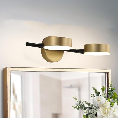 Mengjay Vintage Spiegellampe für Das Bad, Industrial Stil E27 Bad Spiegelleuchte 2-3 Flamming, Retro Metall Eisen Badezimmer Wandlampe, Badlampe Wand, Leuchtmittel nicht Inklusive (2 flamming)