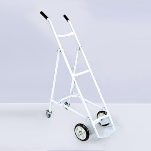Robuster, Faltbarer Sauerstoffflaschenhalterwagen – Rollwagen für Gasflaschen, ideal für Pflegeheime, Krankenhäuser und den Heimgebrauch (weiß)