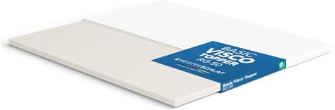 Meisterschlaf Visco Topper 200x220 cm – Weich & Wärmend – Memory Foam RG 50 – Oeko-TEX® Standard 100 – Bezug waschbar 60 °C – Matratzenauflage für Boxspringbett, Sofa & Bett – Made in Germany