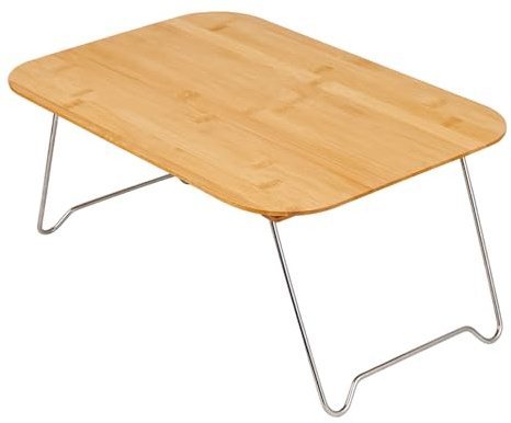 Weqizuerqi Table de camping pliable | Bureau de cuisine de pique-nique en bois | Petite table de camping portable pour barbecue, jardin, camping-car, plage, voyage, balcon
