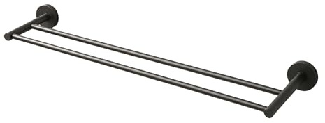 Balneo Sèche-Serviettes 60 cm Gun Metal – Support Mural en Acier Inoxydable AISI 304 –Porte Serviette Design Minimaliste pour Salle de Bain, Cuisine & Bien-être – Fixation Invisible et Robuste