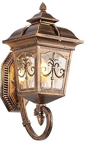 LMRJHAZM Light murale Moderno Leggero, Europeo a Parete Europeo all'aperto Impermeabile Lampada da Parete lanteria Vetro Antico Esterno Villa Balcone corridoio flaccondi da Parete funce fidetures