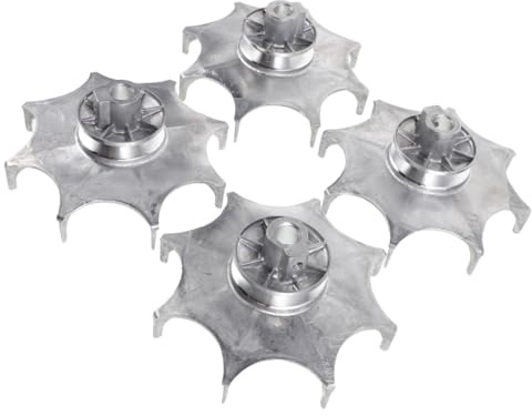 Polea de Repuesto de Lavadora de Metal 10mm, 4 Piezas | Plata, para Reparaciones Domésticas y Bricolaje, Componente para Electrodomésticos Compatibilidad Amplia