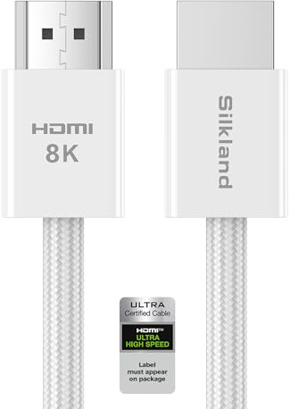 Silkland 8K HDMI 2.1 Kabel 1,5m Zertifiziert, eARC, HDR, 48Gbps HDMI®Kabel