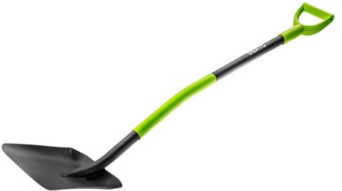 Profi Ergonomic Schaufel Bauspaten aus gehärteter Stahl Spaten Bauschaufel Gartenschaufel Gärtnerschaufel grün