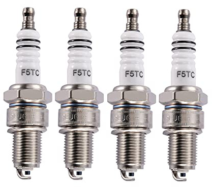 GOOFIT Bougie d'allumage F5TC Remplacement pour 50cc 70cc 90cc 110cc ATV 150 Bougie d'allumage Cyclomoteur Moteur Scooter Go Kart Pocket Bike 4P
