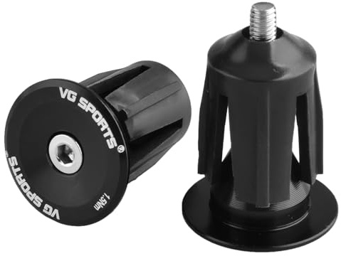 TRIWONDER Tapones de Manillar Bicicleta 2 Piezas Extremos para Manillar de Bicicleta Aleación de Aluminio para Bicicletas de Carretera Montaña BMX MTB (Negro - 23,5 mm - 1 par)