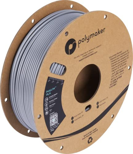 Polymaker PA02018 PolyLite Filament PLA 2.85mm 1000g Grau 1St.