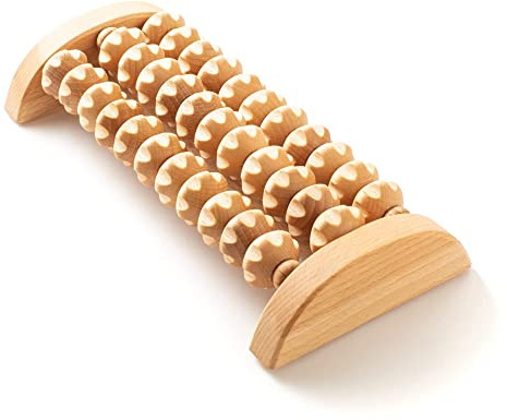 Tuuli Accessories Wooden Foot Massage Roller - Foot Massager and Roller Made of Wood 26 x 12 cm