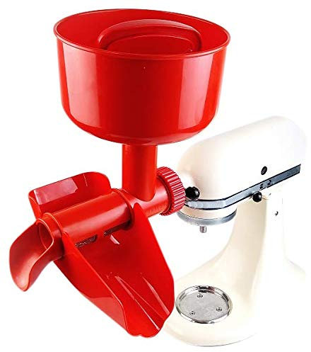 Cirillo Houseware Fruit Strainer Accessory For KitchenAid Mixers- Strains High Volumes Of Tomatoes and Apples, Oversized Loading Bowl, Dishwasher Safe, Replaces FVSFGA