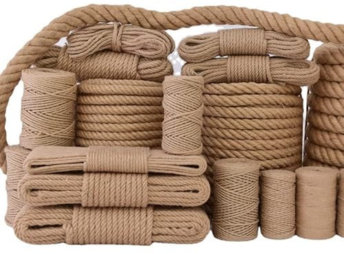 Dekoratives Hanfseil Cafe Retro Beleuchtung Hanfseil Tag Seil Katze Klettergerüst Seil Handgemachtes Juteseil-14mm x 20m