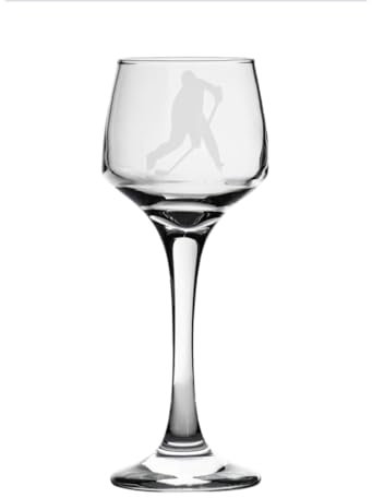 Ice Hockey Engraved Sherry Glass, Sport Gift for Women, Gift for Men