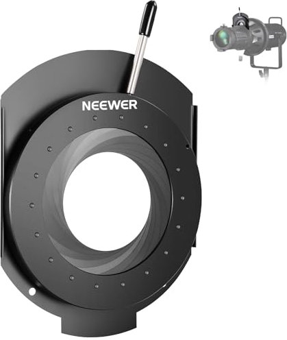 NEEWER Diaphragme à Iris pour Spotlight Snoot LS-39 de NEEWER, Diaphragme à Ouverture Réglable de 5-60mm, Accessoire à Diaphragme Optique, Acier au Manganèse Résistant aux Hautes Températures, CSS2