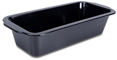 Städter Brotbackform Emaille Black Edition, 30 x 13 x 8 cm, Emaillierte Kastenform für Sauerteig, made without PFAS, Schnittfest, Temperaturbeständig bis 300°C | rz