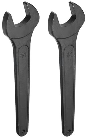 HARFINGTON 2pcs Single Open Ended Spanner Wrench, 41mm, Thicken Carbon Steel Open End Wrench Tool for for Automotive Repair and Furniture Assembly, Black