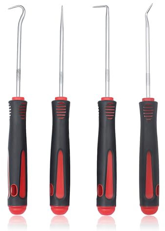 Set di 4 ganci di precisione per rimozione di guarnizioni e guarnizioni, set professionale per rimozione di guarnizioni e guarnizioni di tenuta