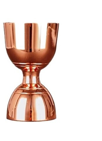 CHFYIJYHM Jigger de cóctel de Cintura Delgada, Elegante y práctico Jigger de Acero Inoxidable con medición, for el hogar, Bar, Fiesta, Accesorio(Copper 30-60ml)