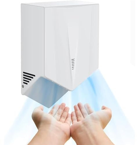 XZHWSZD Asciugamani Elettrico Automatico, Asciugamani elettrici da Parete Commerciali, Asciugamani a induzione Automatica, Asciugamani ad Alta velocità per Cucina, Bagno e Toilette, Bianco