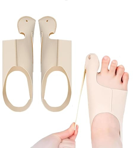 Guyode 2 Stück Hallux Valgus Korrektur mit Rutschfestem Fersenriemen 40-45 | Ergonomisches, Wissenschaftlich Proportionierte Stoffe Zehenspreizer Hallux Valgus für Männer und Frauen