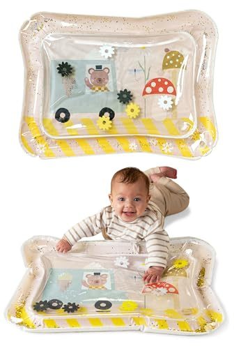 Taf Toys Tappetino da gioco sensoriale a forma di orsetto gelato, con forme galleggianti, per sostenere lo sviluppo motorio lordo, design a prova di perdite, per bambini dai 3 mesi in su