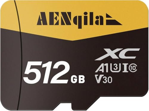 Tarjeta Micro SD 512GB, Tarjeta de Memoria Alta Velocidad Memory Card Gran Capacidad SD Card para Cámaras, Teléfonos, Dash CAM, Tabletas