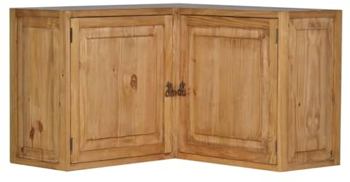 MiaMöbel Hängeschrank Mexico Möbel 100x66x100 cm Landhausstil Massivholz Pinie Honig