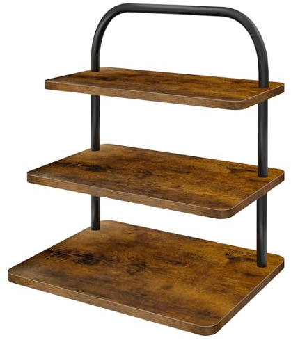 HENAYUK Cupcake Stand, 3 Tier Large Cupcake Stand for 50 Cupcakes Rustic Cupcake Display Stand Square Wood Dessert Table Display Set Cupcake Tower Tiered Tray Stand for Party Supplies