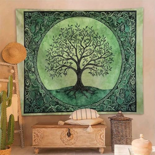 boiszeda Wandtuch XXL Natur Wald Boho Aus Hochwertigem Microvelvet Wandbehang Stoff Für Wohnzimmer Und Schlafzimmer Mandala Psychedelische Dekoration Tapestry