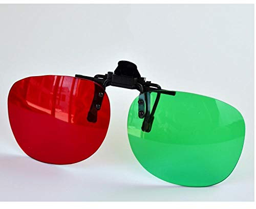 Nuovi brillenclip occhiali rossi e blu per l'allenamento di occhiali 3D-Sinistra verde destra rossa