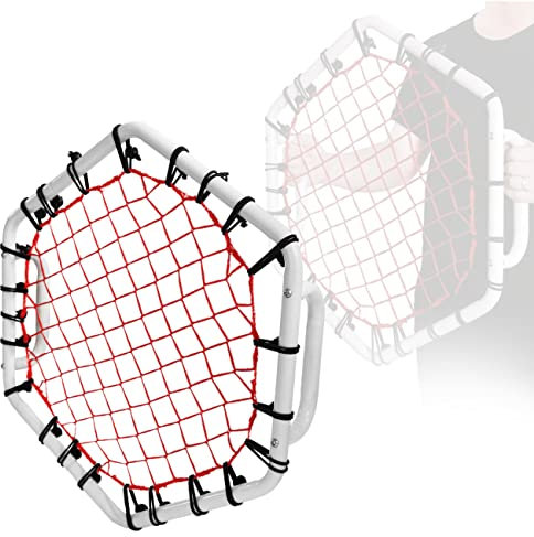 Pure2Improve P2I150150, Hexagon Hand rebounder, Größe: 65 x 58 cm, Unisex-Erwachsene, Noir/Rouge, TU EU