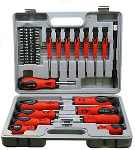 42PC Screwdriver BIT Set in CASE Tool KIT TORX Phillips Precision Slotted Garage