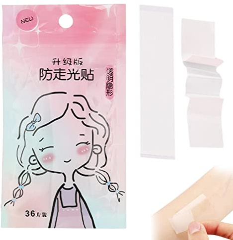 Keloc Ruban adhésif Double Face, 36 Ruban adhésif, BanInvisible Peau Tissu Aucune BanTransparente Anti-dérapante Anti-Transpiration Trace pour la Chemise Basse Cou