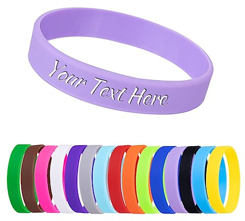 Braccialetti Personalizzati in Silicone - Incide il Tuo Messaggio per Eventi, Supporto, Matrimonio, Motivazione, Consapevolezza