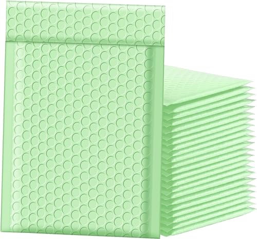 ZPFDSG Versandtaschen Kunststoff 50 Stück Bunte Luftpolsterumschläge, wasserdichte Kuriertaschen, Luftpolstertaschen, Verpackungsbeutel for den Versand (Color : Green, Size : 18 * 23cm)