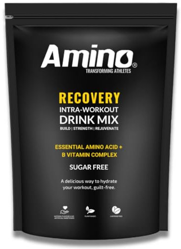Amino Recovery - EAA & BCAA Intra Workout Powder - 7000mg EAA Amino Acid Recovery Drink & BCAA Powder - Protect Muscle & Aid Recovery - Sugar Free & Vegan (Apple, 22 Servings)